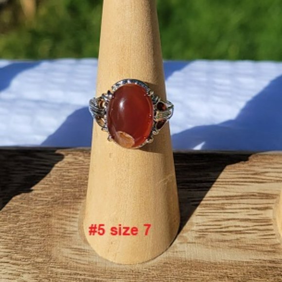 Carnelian Gemstone Rings - Picture 6 of 10